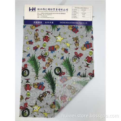 Knitted Fabric Christmas Pattern T/SP Polyester Fabrics